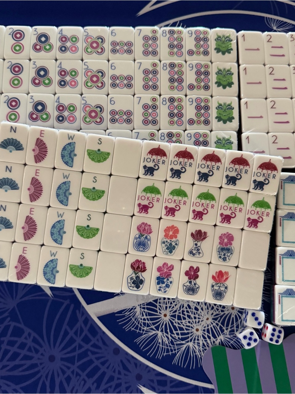Mahjong Tile, Mat, Racks Set - NEW - Picture 9 of 12